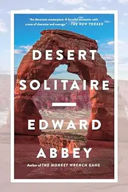 Book cover featuring a rock formation in the desert.